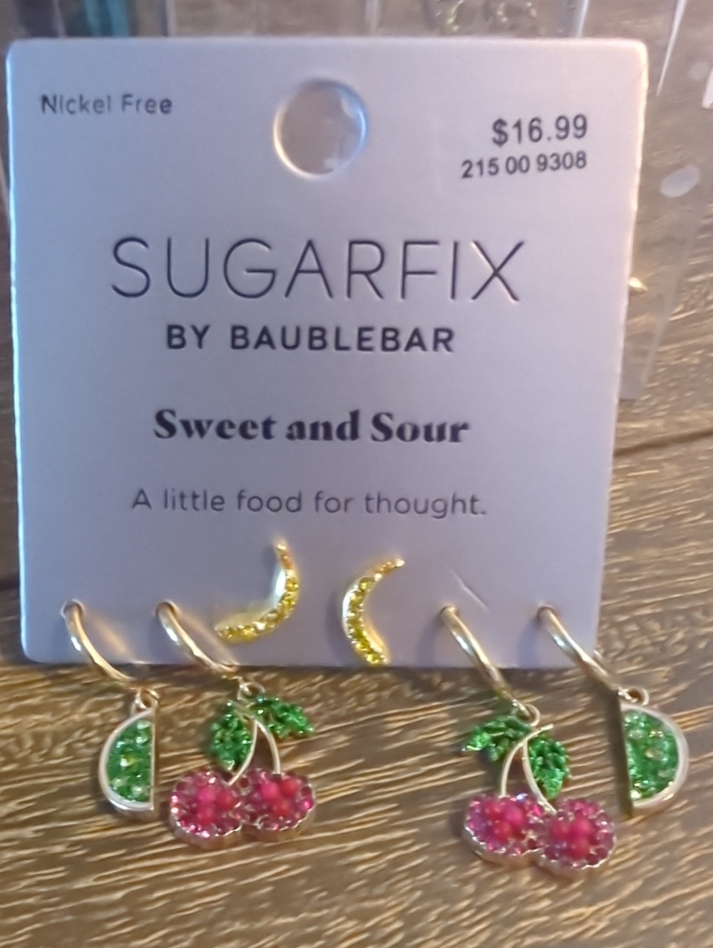 Rhinestone Fruit Earring Bundle